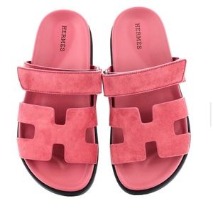HERMES CHYPRE SANDALS- PINK SUEDE size 36